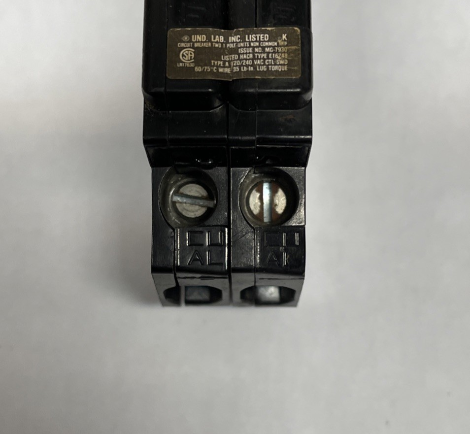 Challenger A2020 Type A Circuit Breaker 2 pole 20 Amp 120V Ships Today 1 yr war