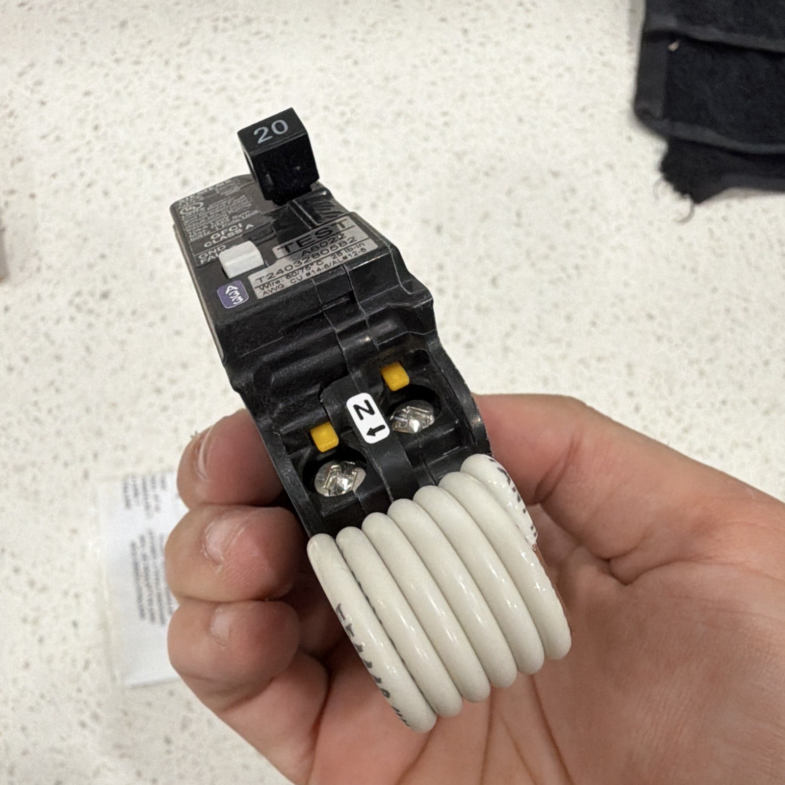 Siemens QF120A 20A 1-Pole 120VAC GFCI Self-Test Circuit Breaker
