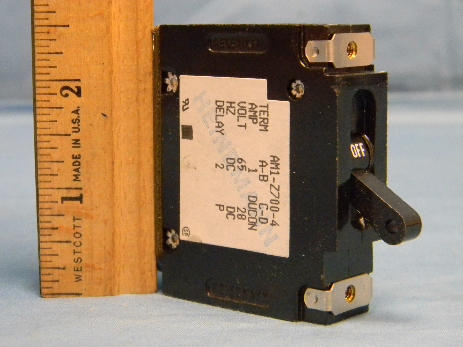 NEW Heinemann AM1-Z700-4 1-Pole 1A, 65V & 28V DC/DC Circuit Breaker