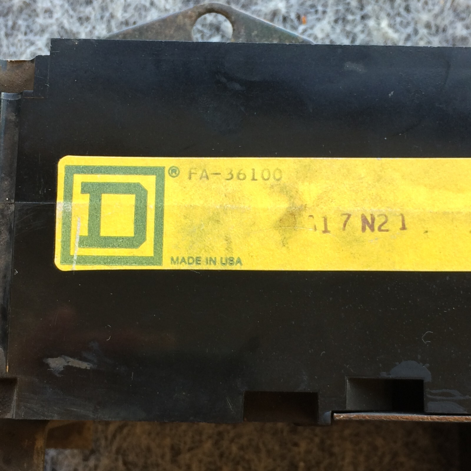 Square D FA36100 3 Pole 100 Amp 600 V I-Line Circuit Breaker Excellent Condition