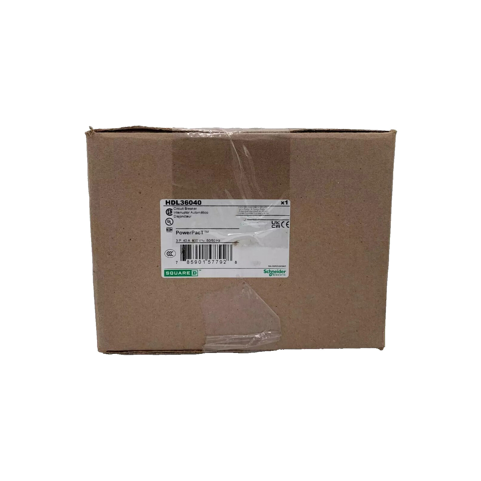 NIB – Square D – HDL36040 – Powerpact H 40A, 3-Pole Circuit Breaker