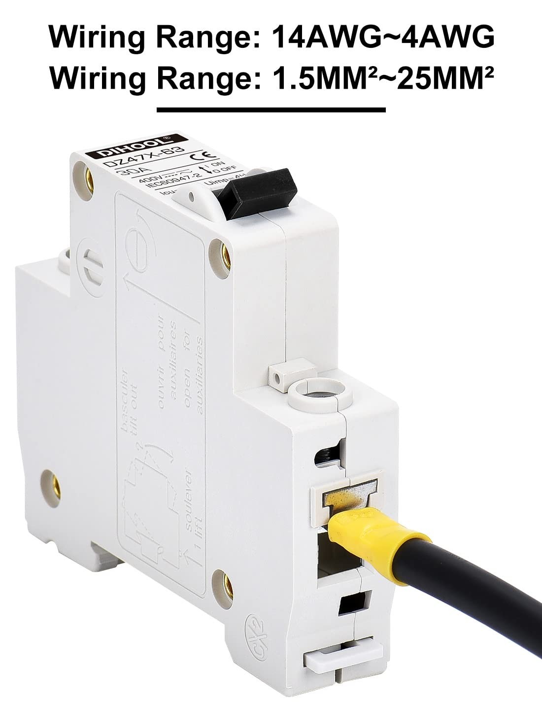 AC/DC Miniature Circuit Breakers, 2 Pack, Single Pole 30 Amp, 12V 24V 48V 400…