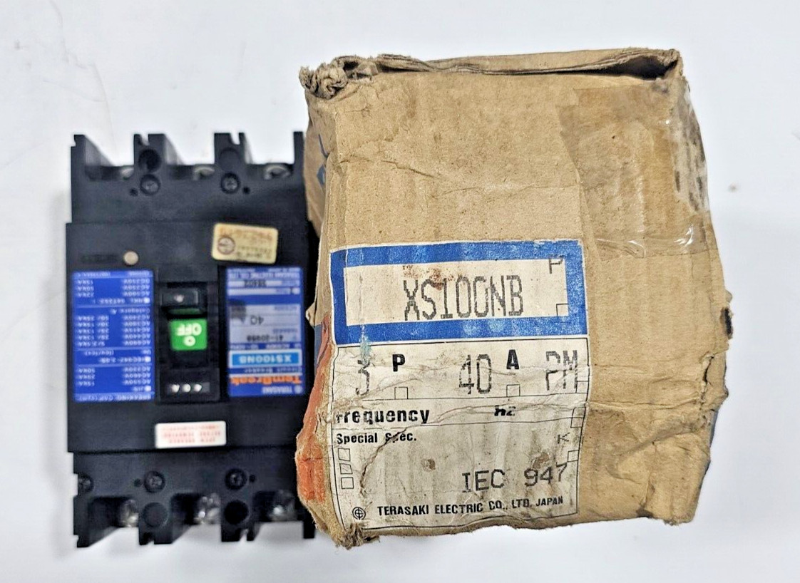 TERASAKI TEM BREAK CIRCUIT BREAKER XS100NB 40 AMP 3 POLE 690V 25KA