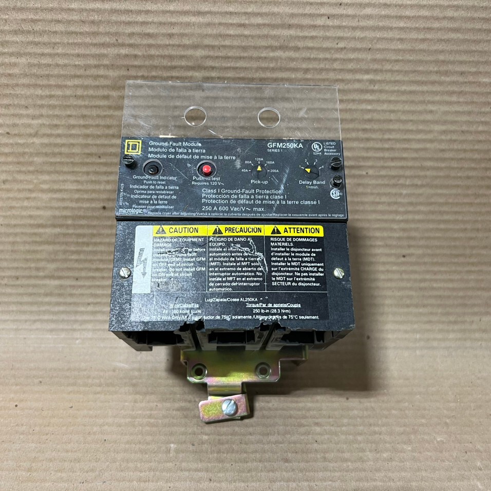 SQUARE D GFM250KA MODULE FOR USE WITH KA KC KH AND KI BREAKERS