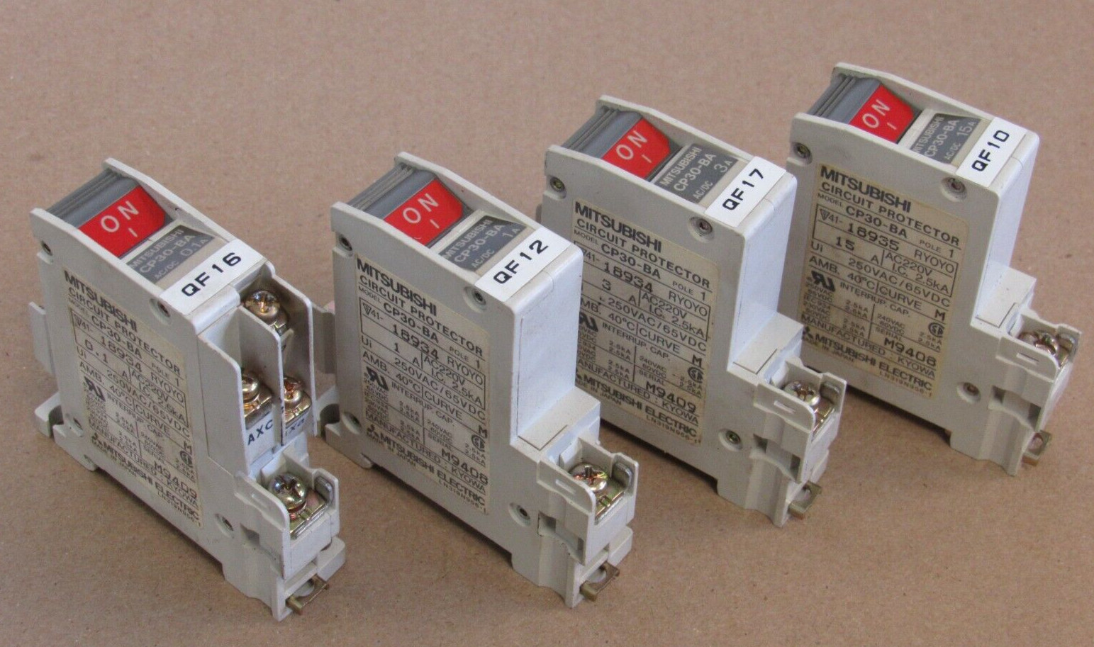 MITSUBISHI CIRCUIT BREAKER CP30-BA 0.1A 1A 3A 15A