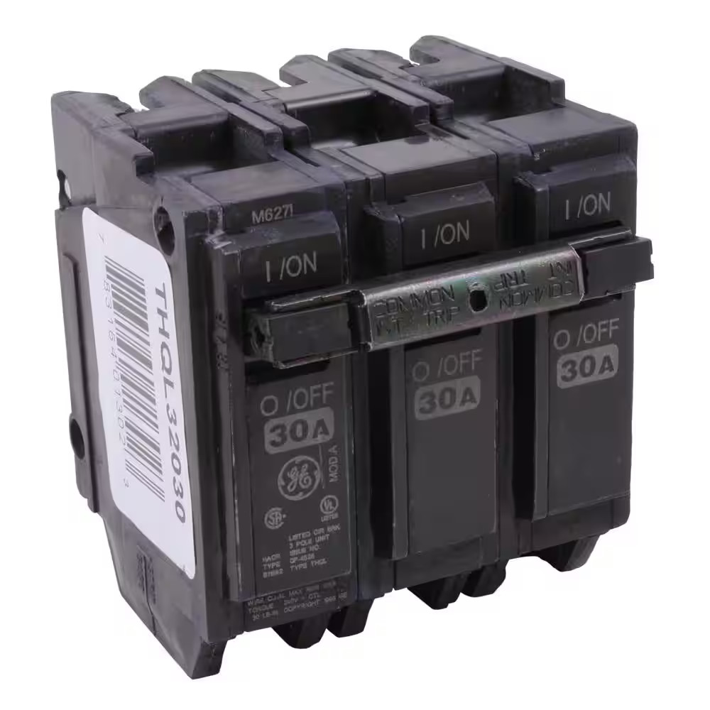 GE Q-Line 30 Amp 3 in. Triple-Pole Circuit Breaker THQL32030