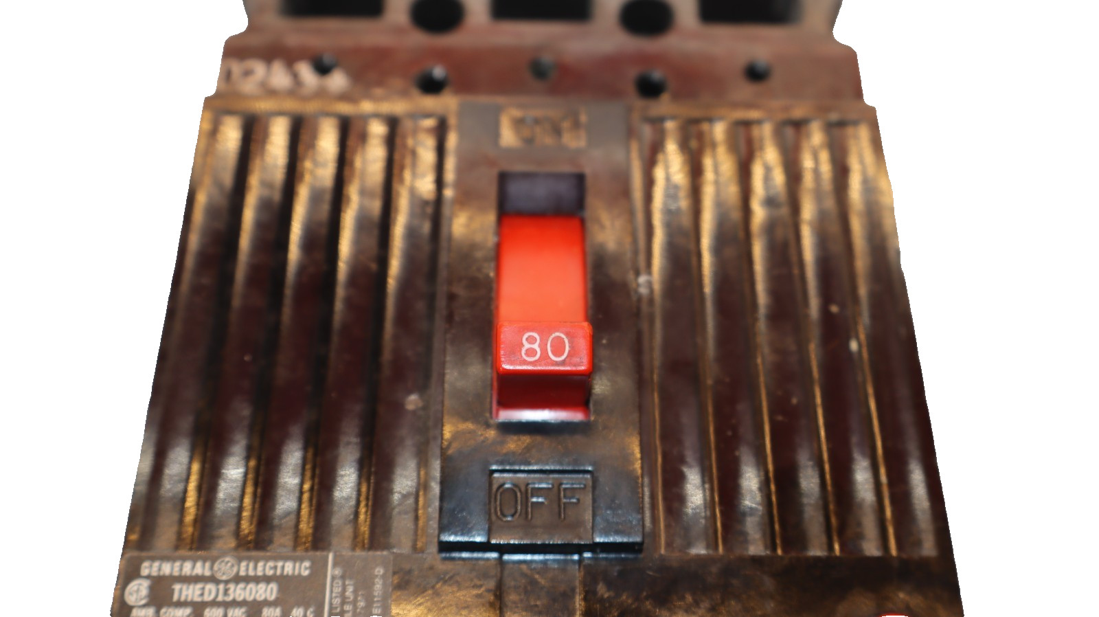 GE 80A 80 Amp Circuit Breaker THED136080 600V 3-Pole General Electric