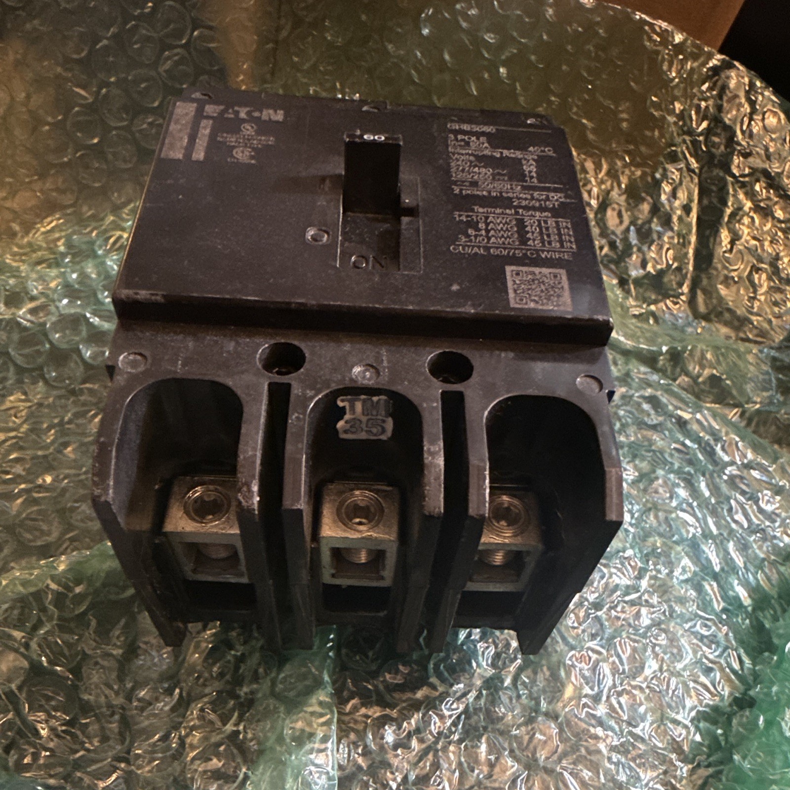 Eaton GHB3060 60A 3-Pole Bolt-On Circuit Breaker 201-250V Thermal