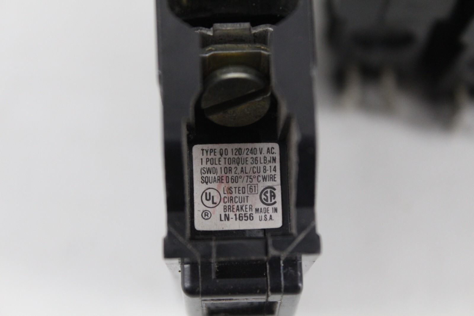Lot Of 5 Square D QO120 1 Pole 20 Amp 120V AC Type QO Plug In Circuit Breaker