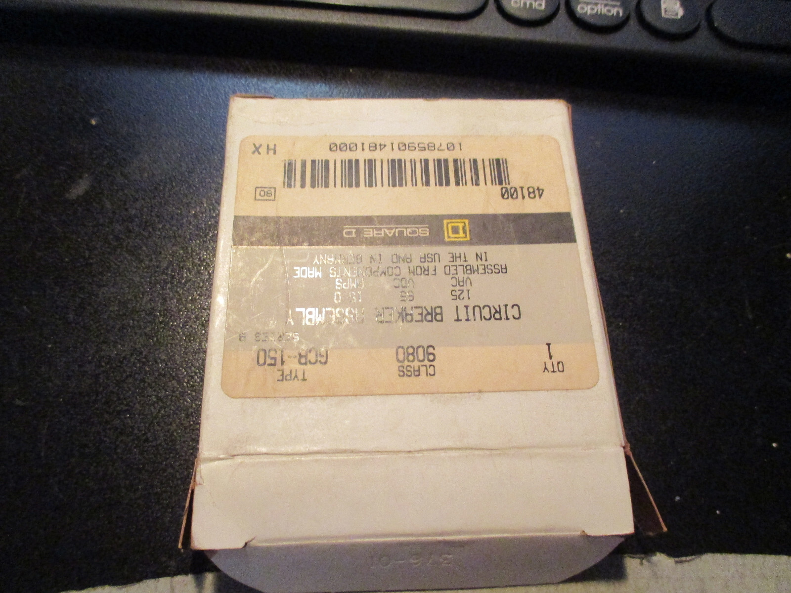 Square D 9080 GCB-150 Circuit Breaker / 15A 125VAC 65VDC Series B / 15 Amps NEW