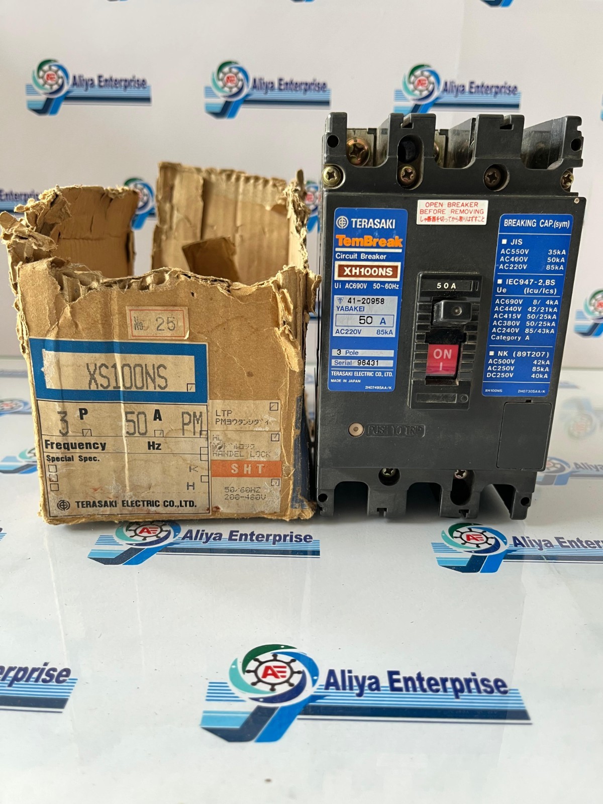 TERASAKI XH100NS 50A 3POLE CIRCUIT BREAKER FREE FAST SHIPPING MADE IN JAPAN