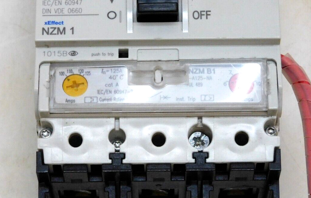 EATON NZM 1 125A CIRCUIT BREAKER NZMB1 100-125A 3P 3 POLE TRIP W/ SHUNT