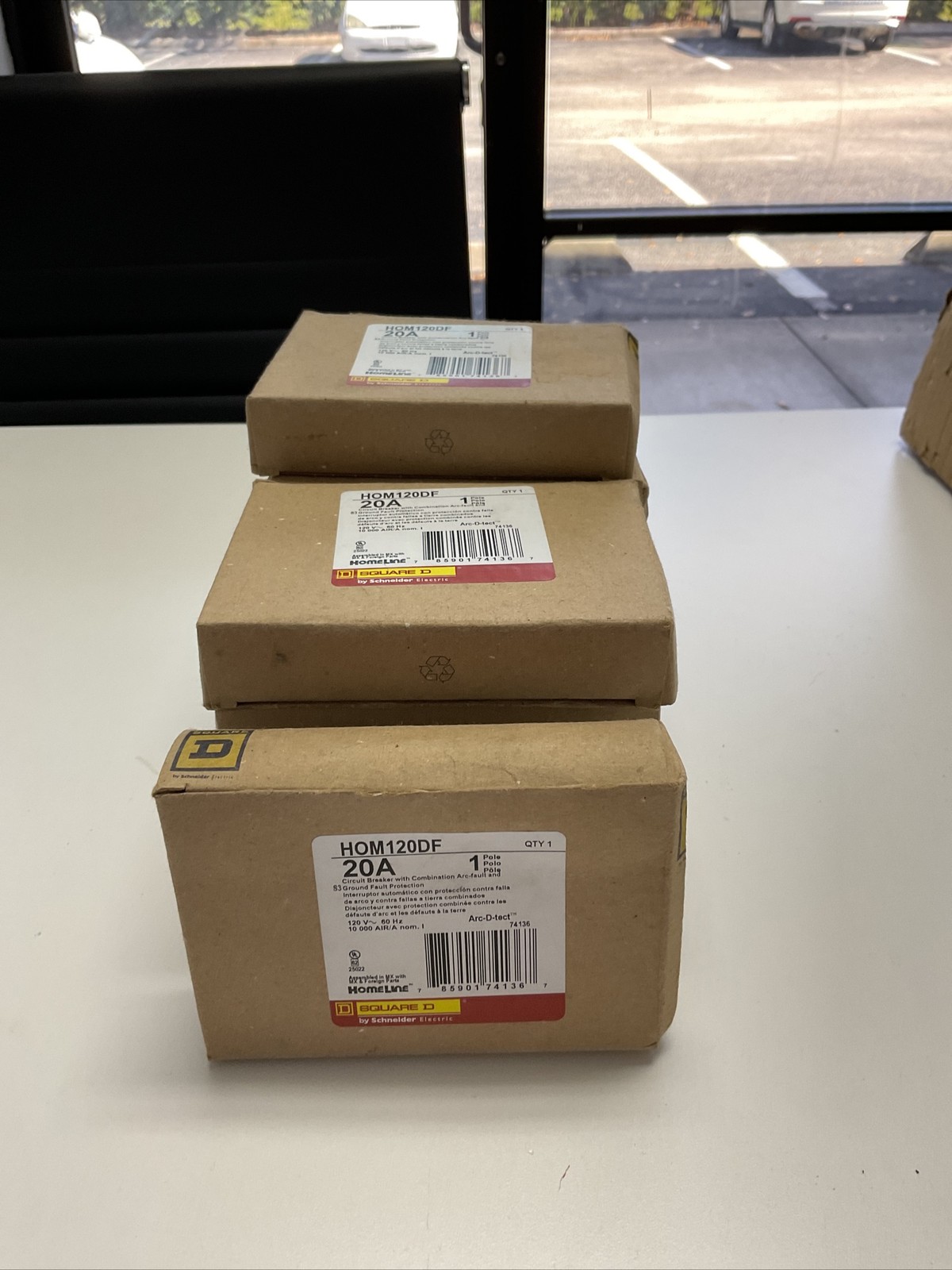 **pack Of 10**Square D HOM120PDF Single-Pole Arc Fault Gfi Single Pole**10 Pcs**