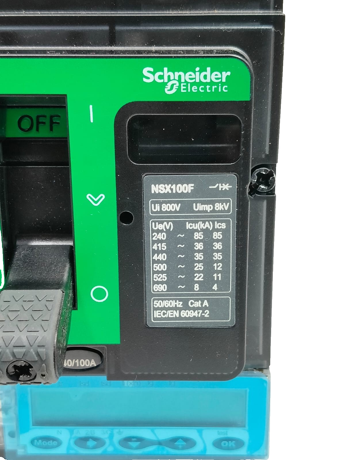 SCHNEIDER COMPACT C10F36E100 NSX100F 36KA AC 3P3D 100A 6,2E CIRCUIT BREAKER