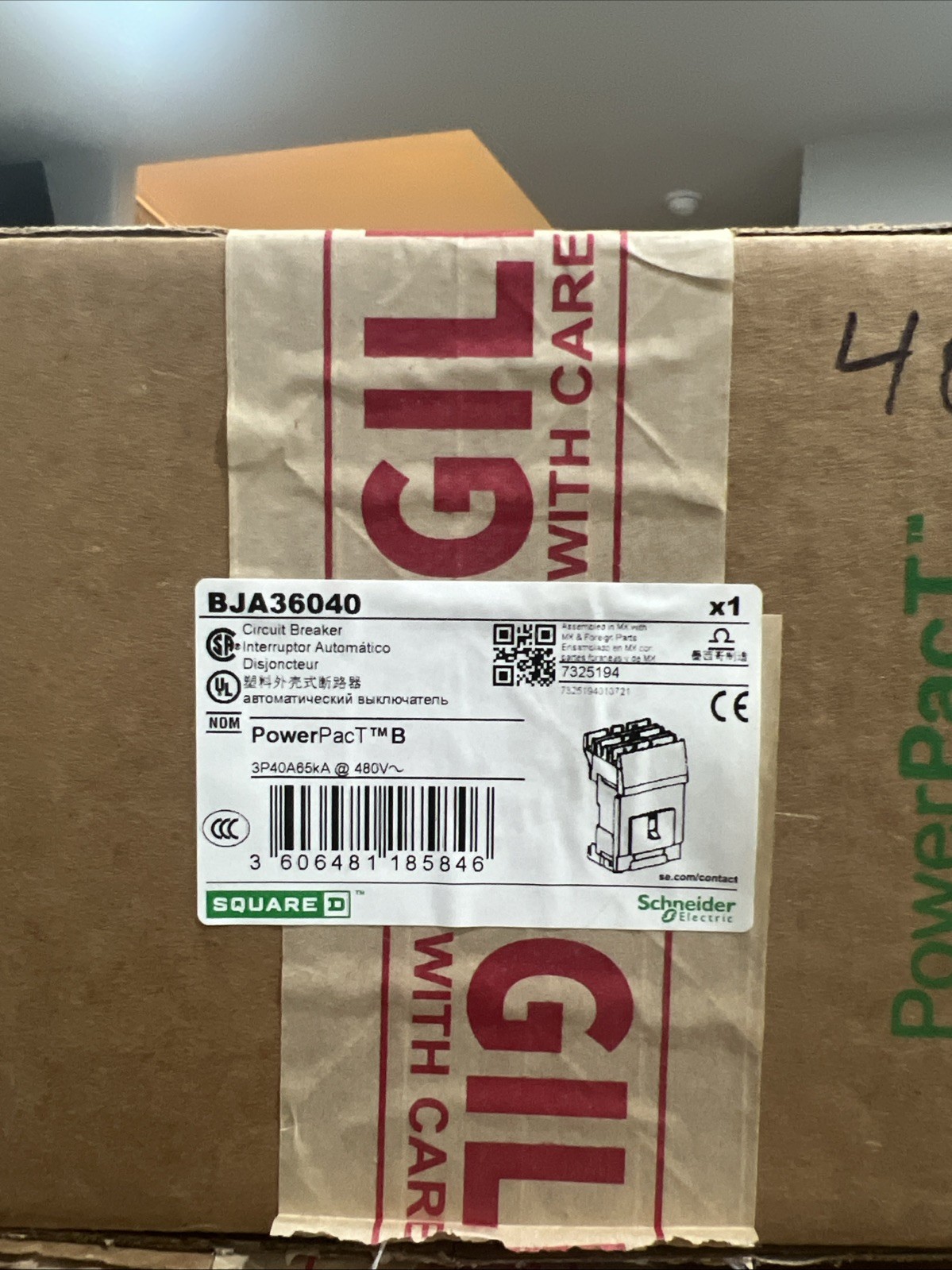 Circuit Breaker 480 V BJA36040