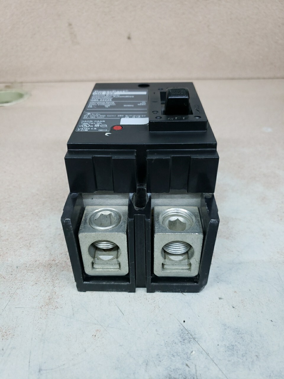 Square D QBL22225 225A 240V Circuit Breaker CHIPPED