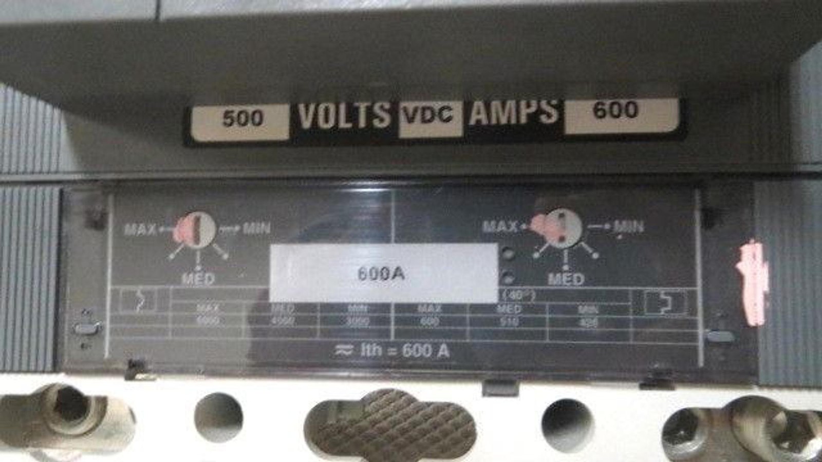 ABB S6N BREAKER 600 AMP 600 VAC 500 VDC 2 POLE WITH 600 AMP TRIP **WARRANTY**