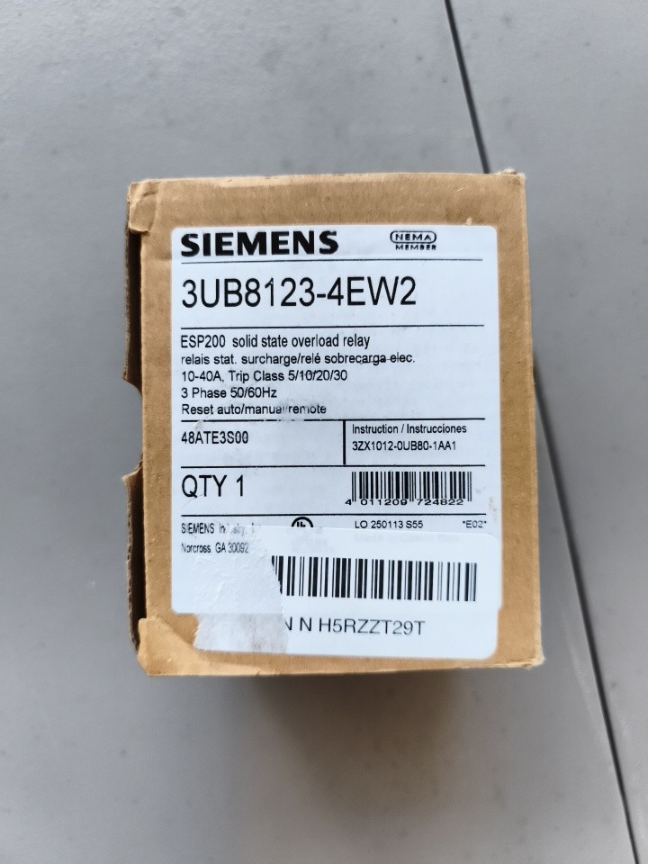 SIEMENS 48ATE3S00 ESP200 Solid State Overload Relay 10-40 AMP 3UB8123 4EW2