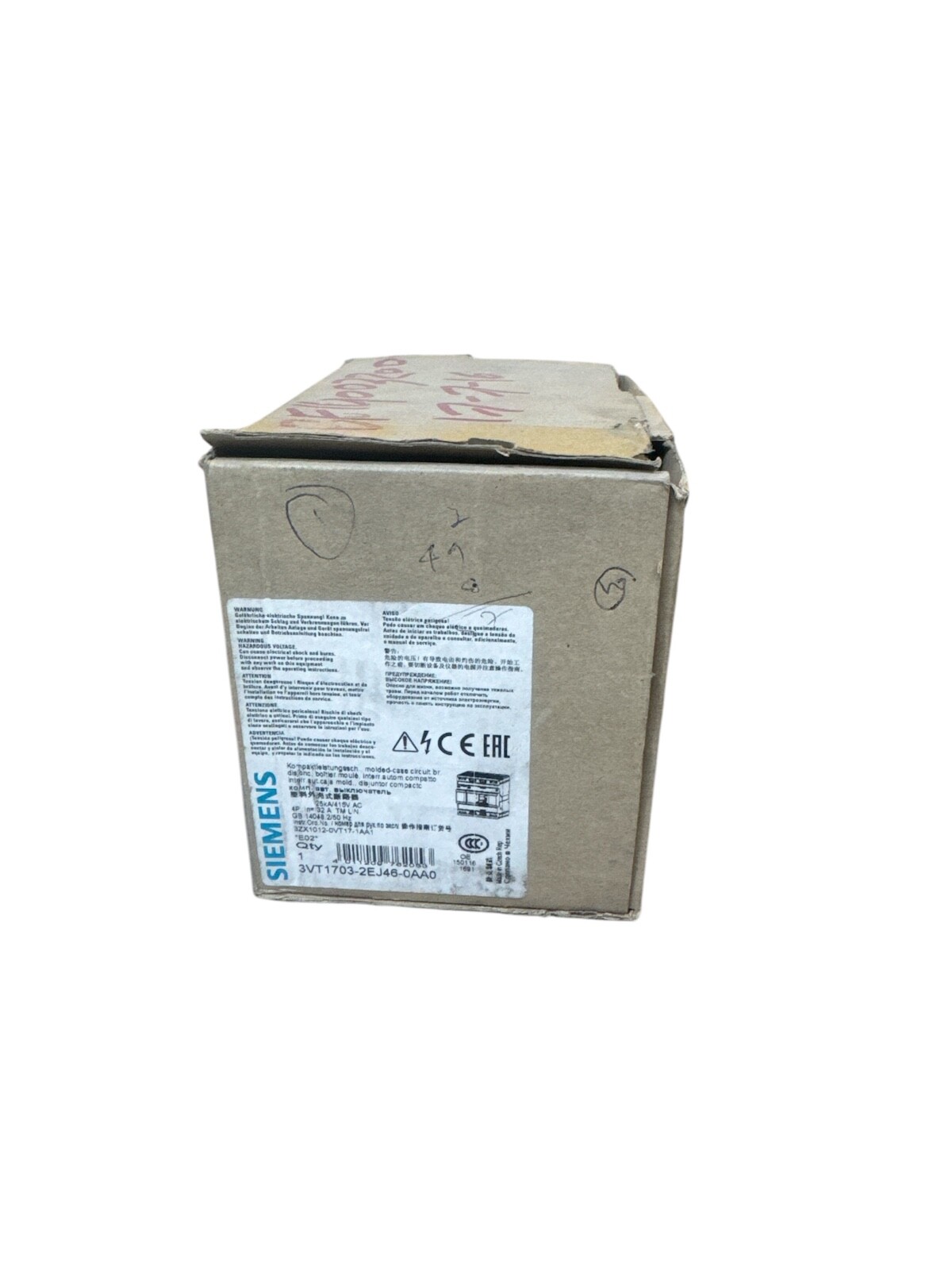 SIEMENS 3VT1703-2EJ46-0AA0 circuit breaker