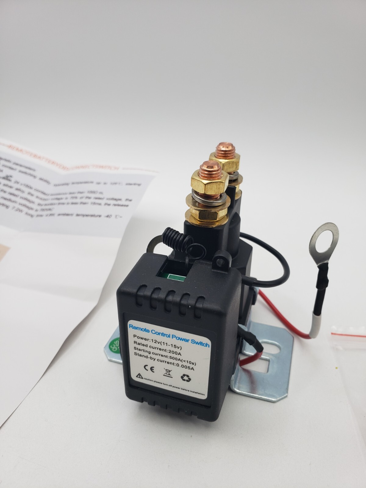 500A Starting 200A Rated Wireless Battery Disconnect Switch “No Remote Control”
