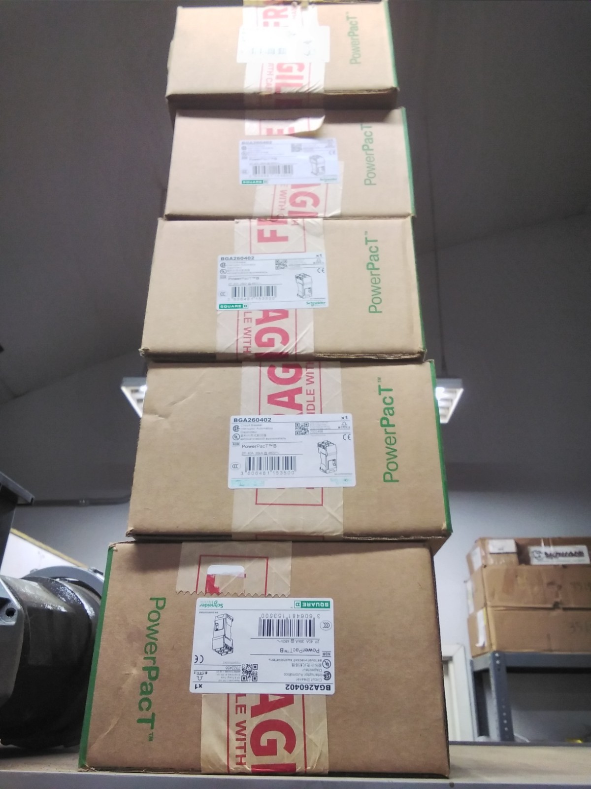 Square D – BGA260402 – 2 Pole 40A 35kA@480V PowerPact – EACH SOLD SEPARATELY.