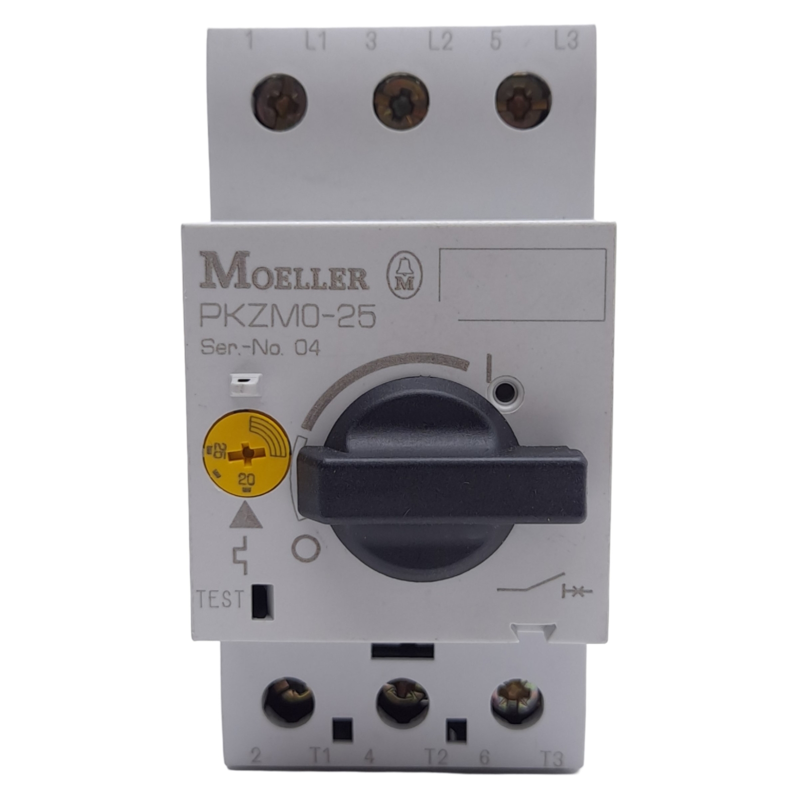Moeller PKZM0-25 Motor-Protective Circuit Breaker, 3-Pole, 690V, 25A, DIN Rail
