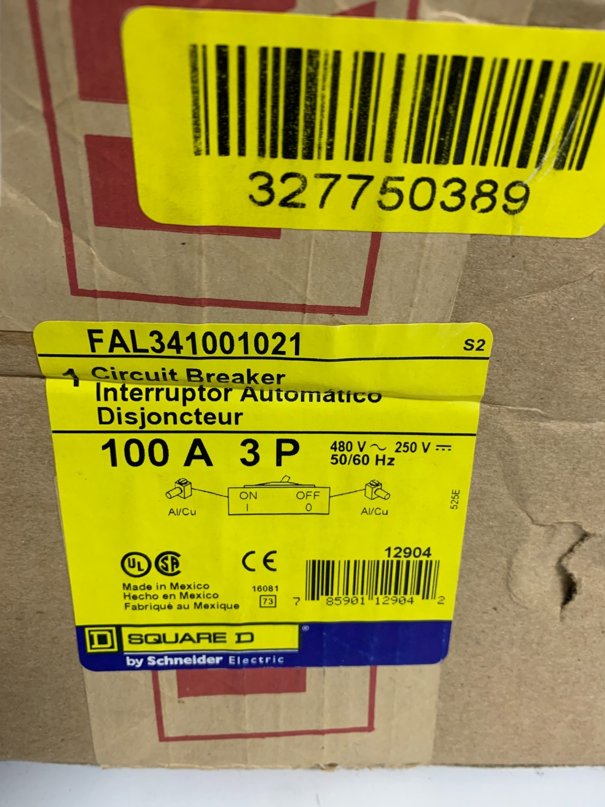 FUJI BW125JAGU-3P125 125 AMP 600 VOLT 3 POLE BREAKER..43