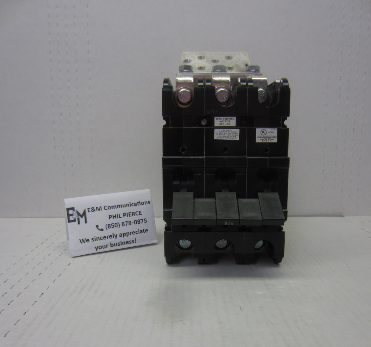 Heinemann GJ1P-Z120-11 600AMP 3 Pole Circuit Breaker (5 In-Stock)