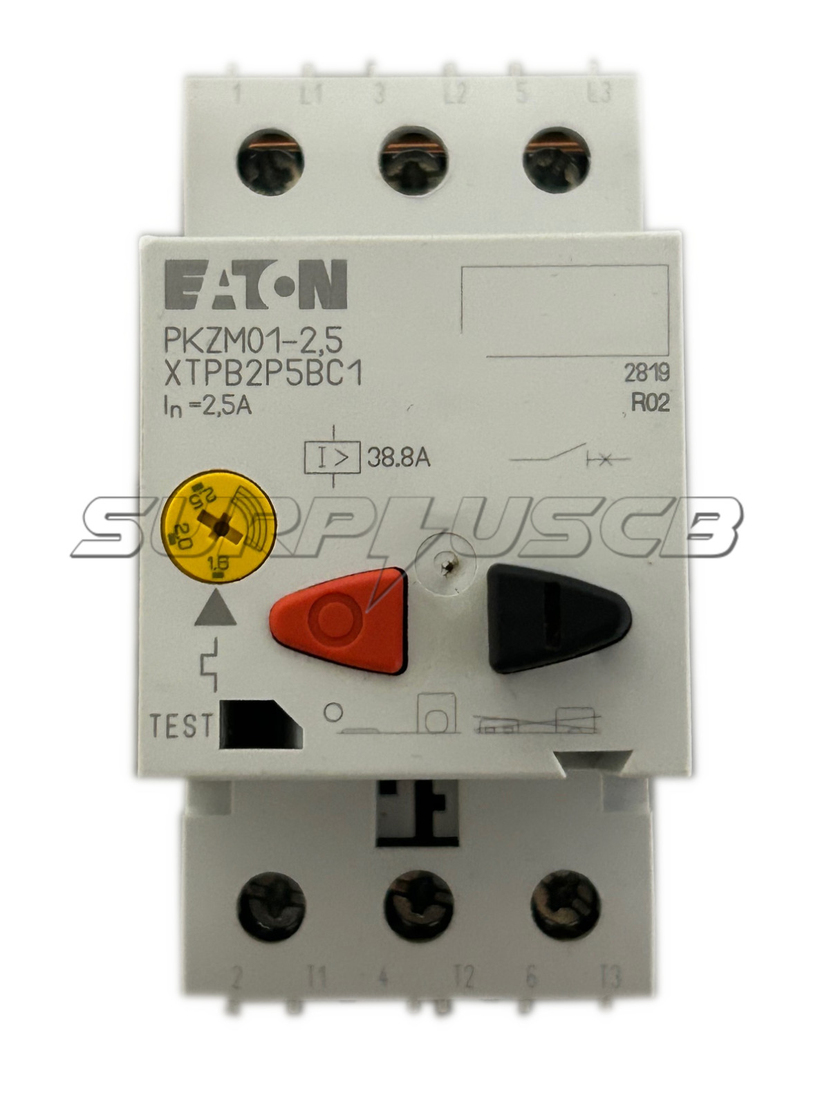 Eaton PKZM01-2,5 Motor Protective Circuit Breaker, 2.5 Amp, 690V, 3-Pole, UL489