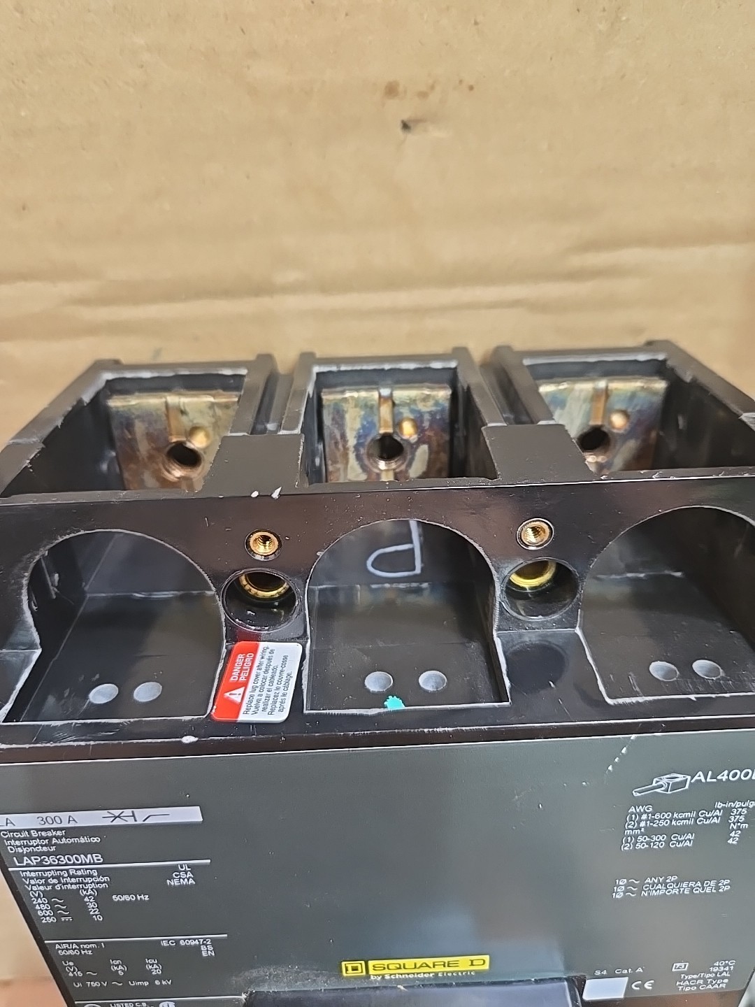 Square D LAP36300MB 300A 3 Pole Circuit Breaker Frame