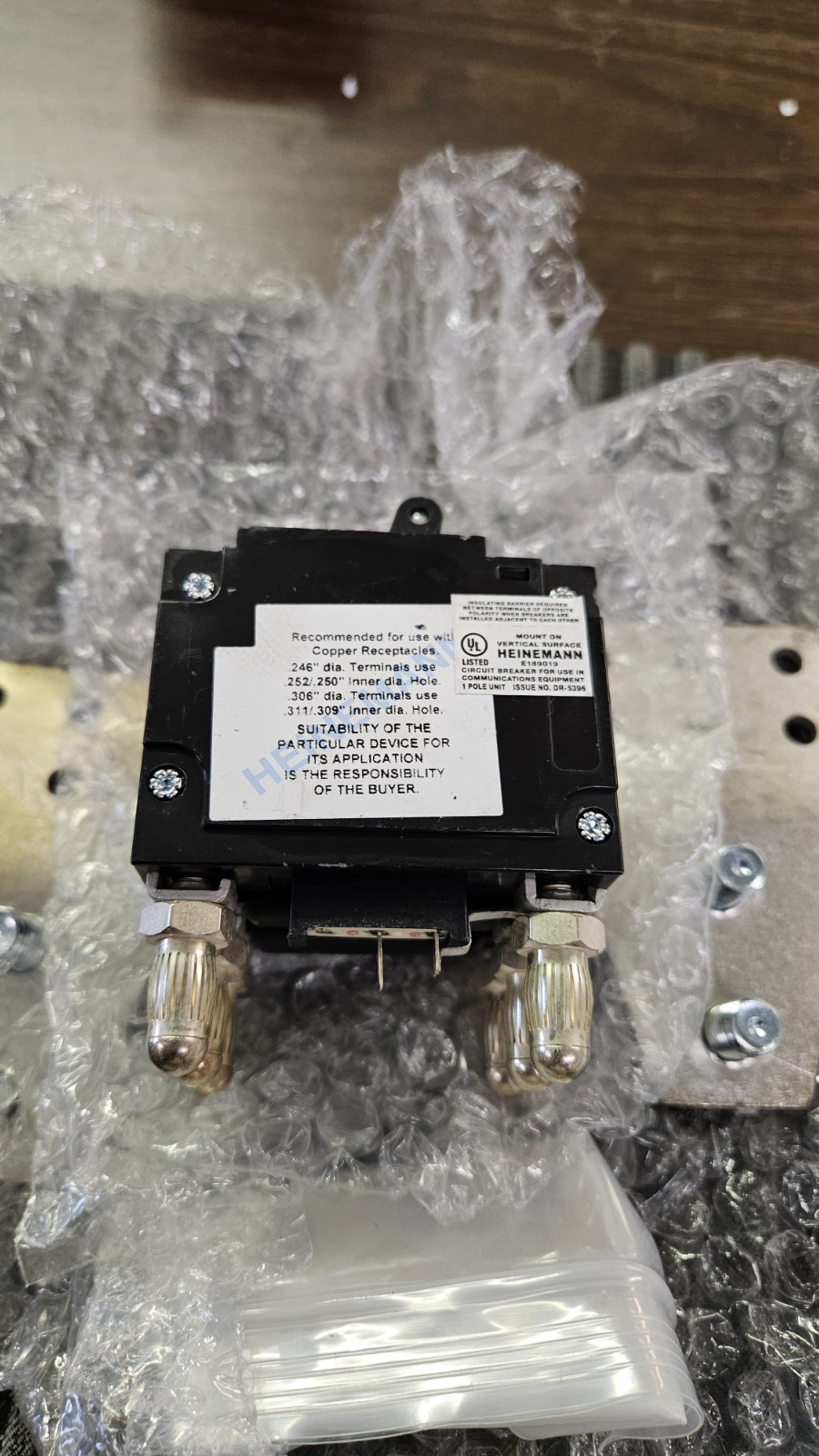 Heinemann AM1P-Z2-5W 2 Pole Circuit Breaker 200 AMP, 65DCV