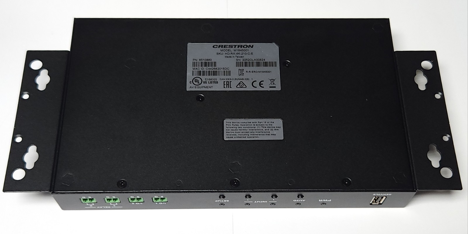 CRESTRON HD RX 4K 210 C E 4K Multiformat 2X1 AV Switch and Receiver Model M18450