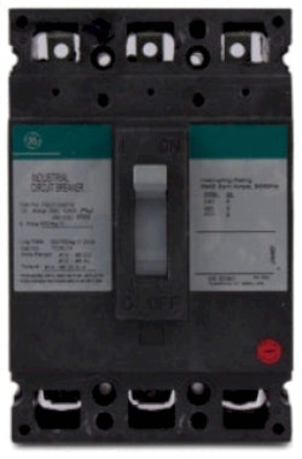 TED134125 – General Electric Bolt-On 480V 125A 3 pole circuit breaker 18kA@480V