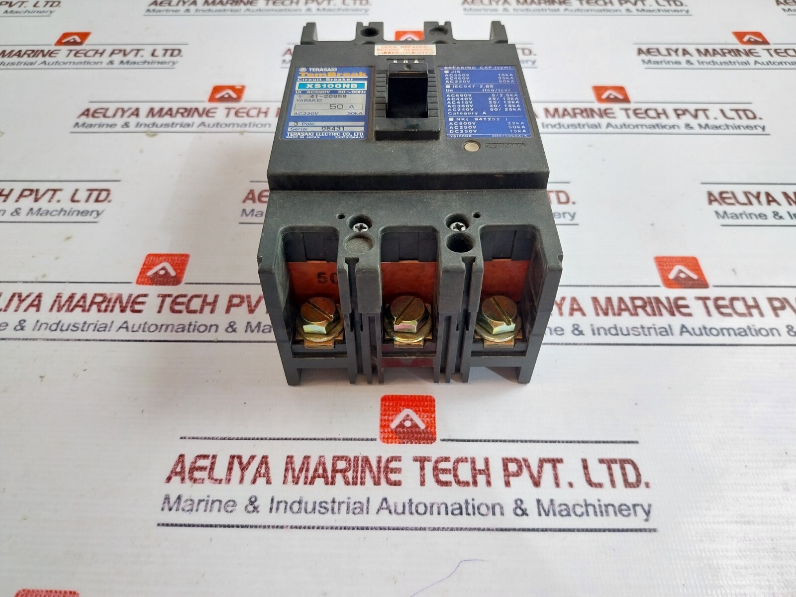 TERASAKI XS100NB Circuit Breaker 50A UI AC690V 50~60HZ