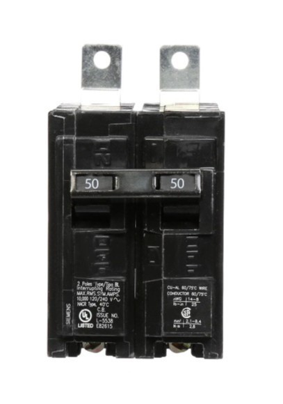 SIEMENS B250 U 50A 120/240V 2P USED
