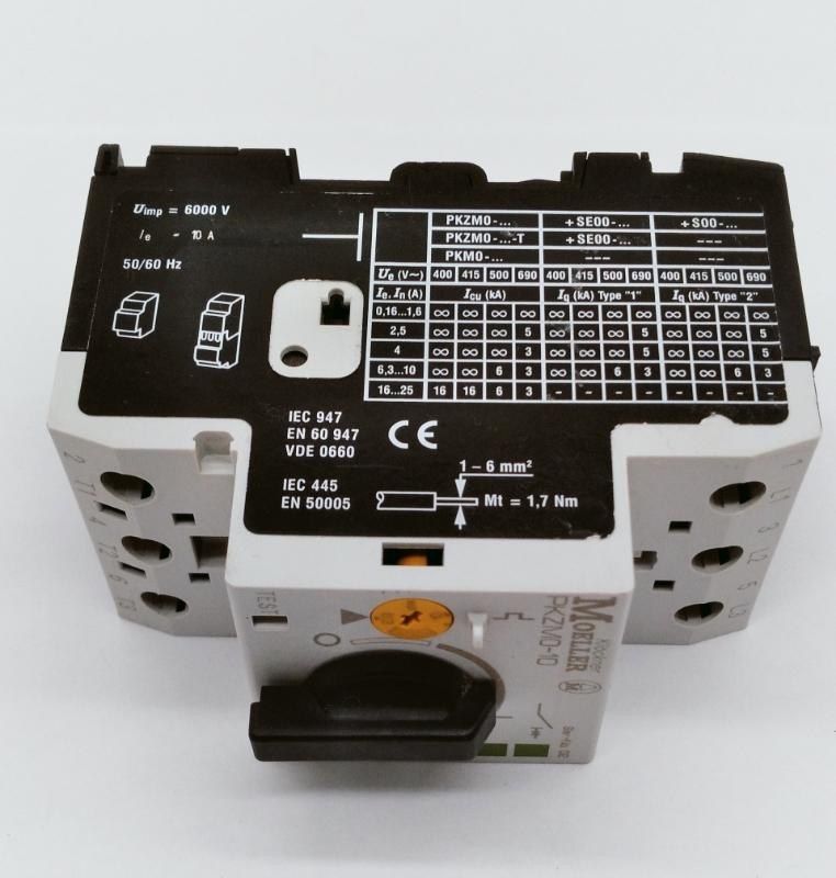 MOELLER PKZM0-10 MOTOR STARTER PROTECTOR 6.3-10A