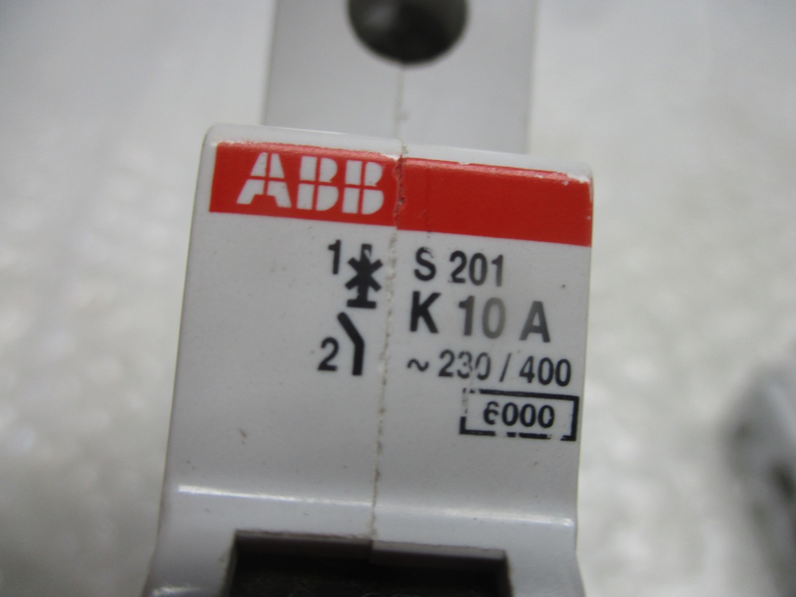 ABB S201 K10A BREAKER 1POLE 10AMP LOT OF 2 NSNP