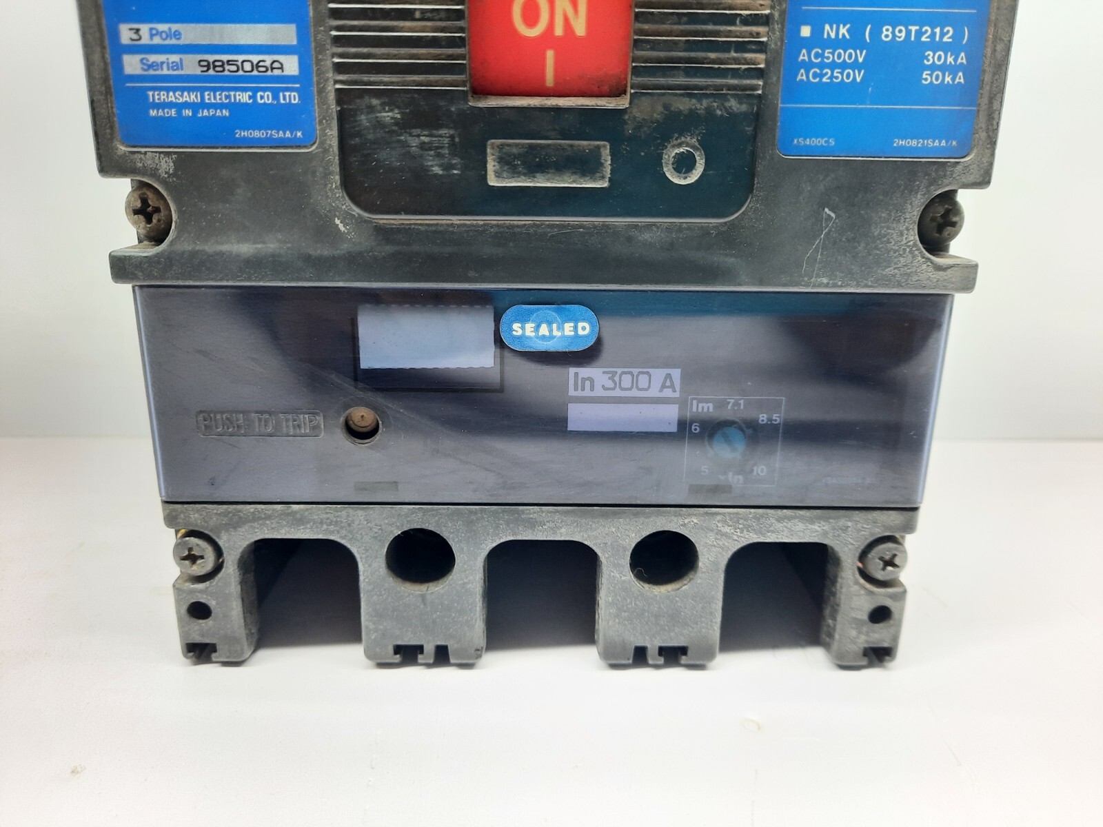 Terasaki Xs400cs 3 Pole 300 Amps Circuit Breaker / Tested ok
