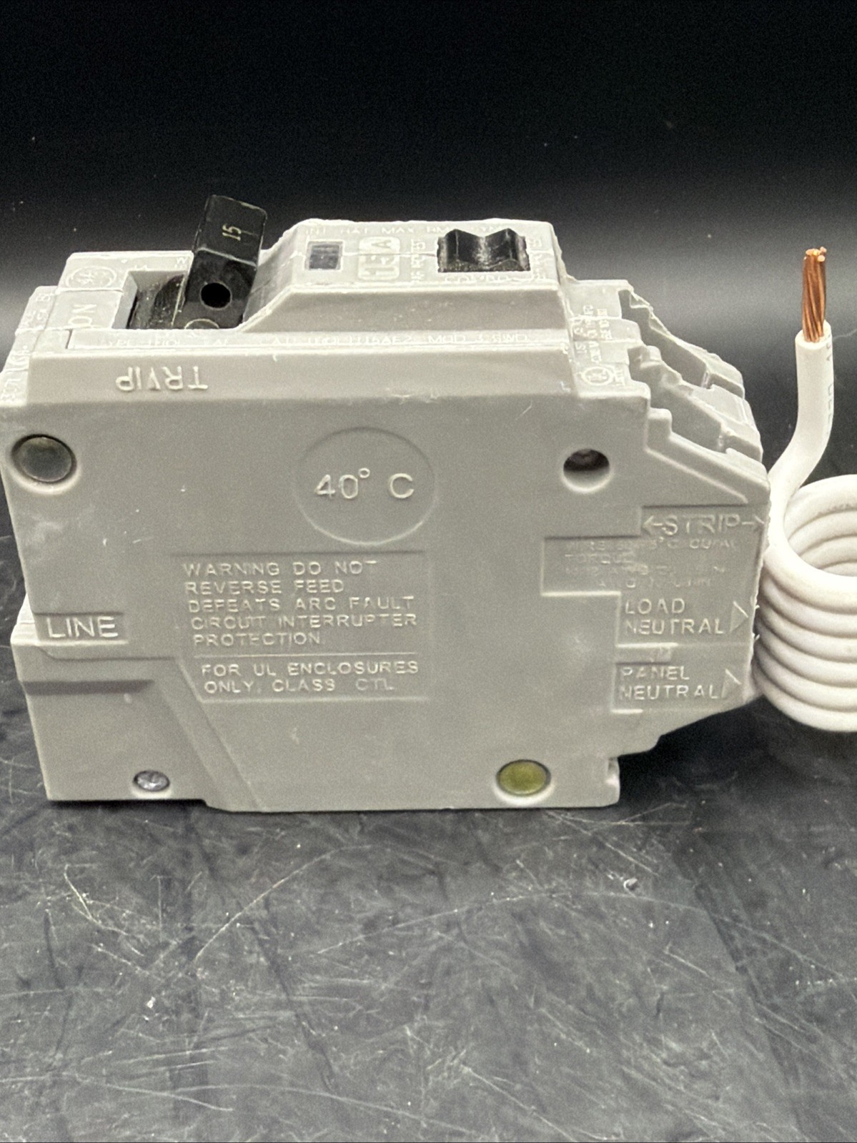 GE GENERAL ELECTRIC 15 AMP ARC FAULT CIRCUIT BREAKER 1P 120VAC THQL1115AF AFCI