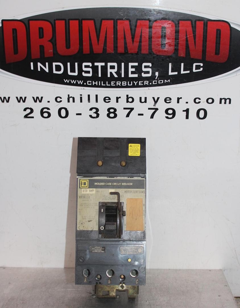 SQUARE D I-LINE CIRCUIT BREAKER KA36110 SERIES 110 AMP 600 VAC 3-POLE