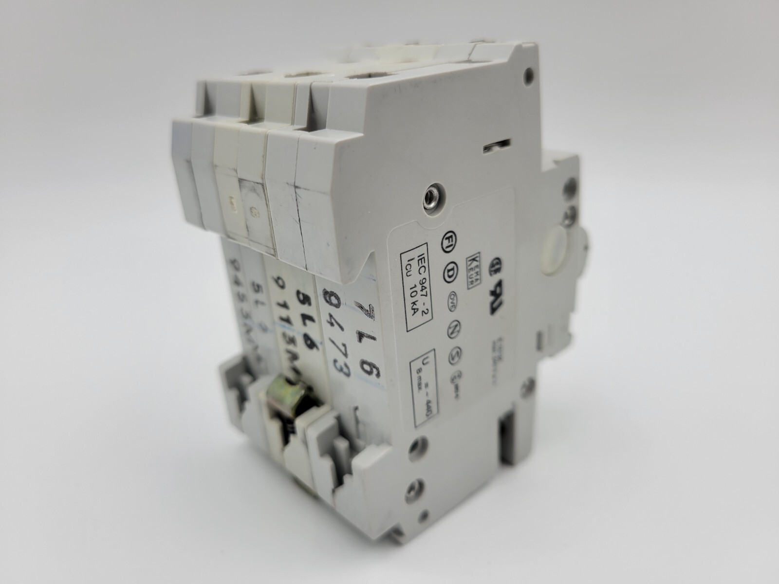 ABB S253-L6 DIN Rail Mount Circuit Breaker 6 Amp 480 Volt AC 3 Pole 3 Phase