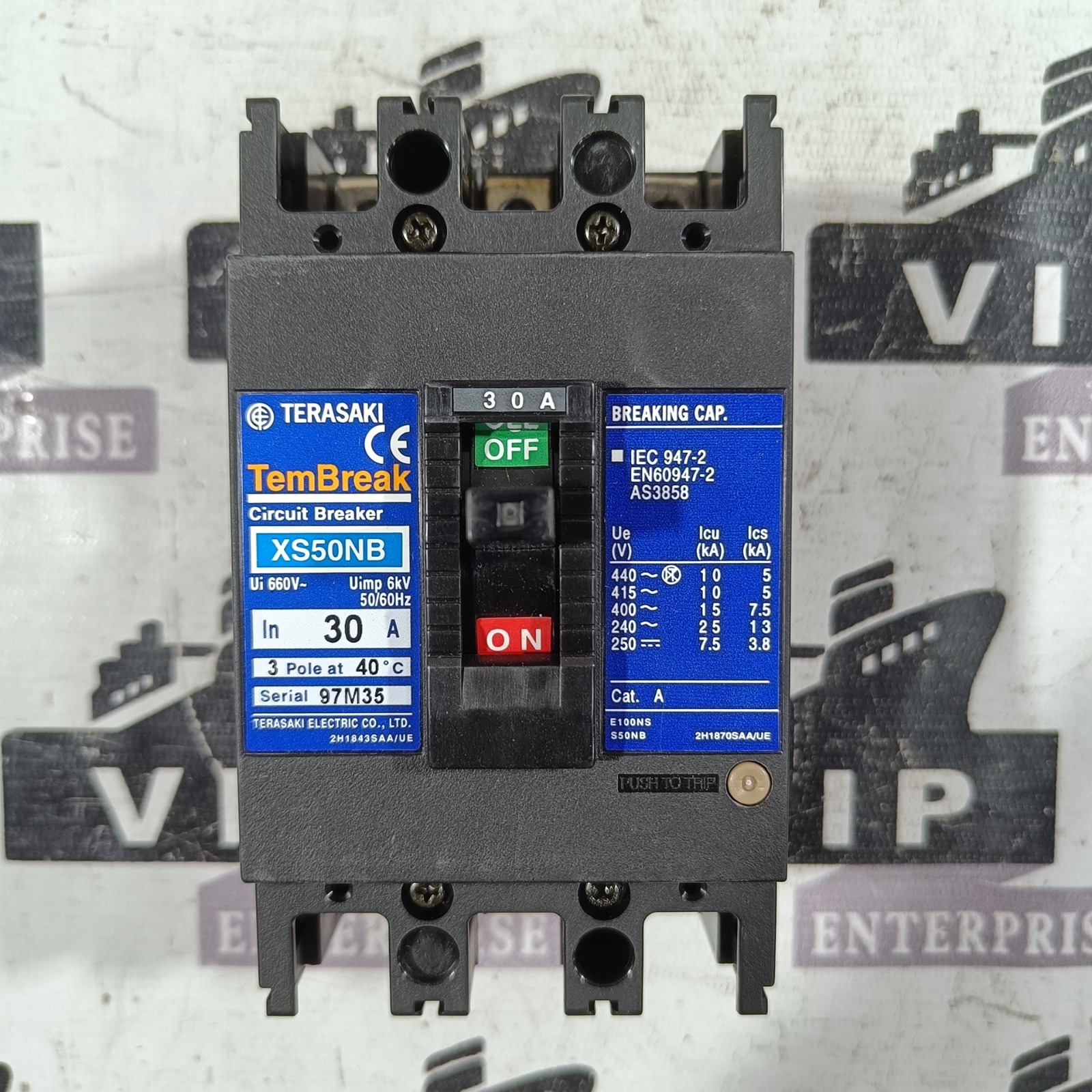 TERASAKI XS50NB CIRCUIT BREAKER 30A FREE FAST SHIPPING