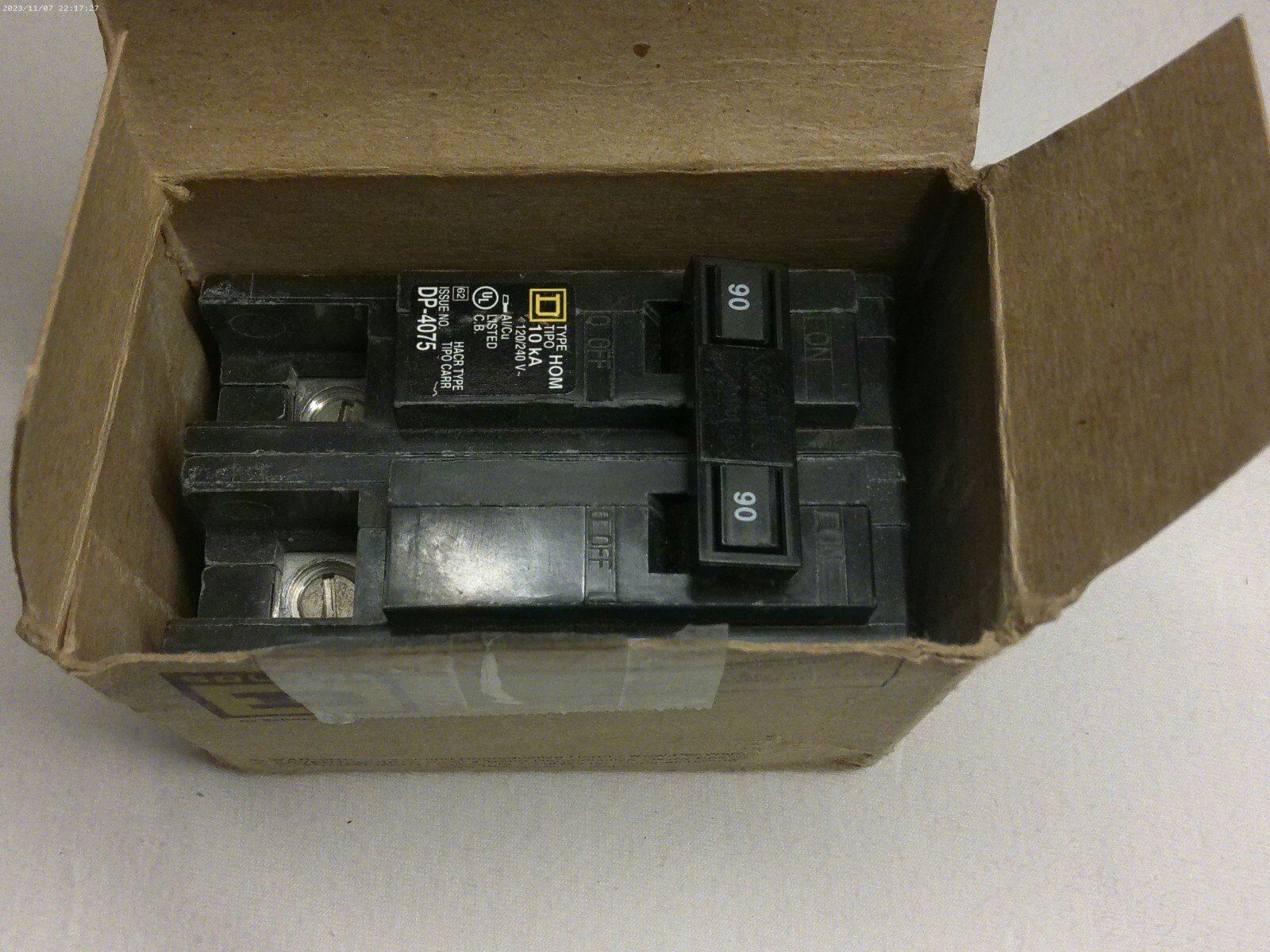 Square D – HOM290CP Homeline 90-Amp Two-Pole Circuit Breaker