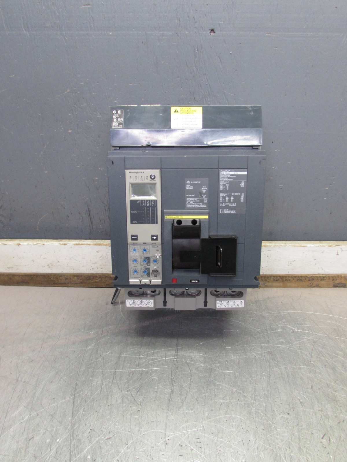 Square D PGA36100U44AYP , PowerPact I-LINE Circuit Breaker , LSIG, 3P/600V/1000A