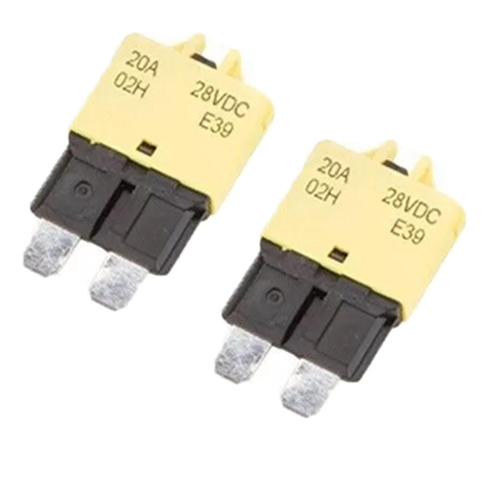 10PC 20A Car Manual Circuit Breaker Blade Fuse 12V/24V Resettable Boat Marine