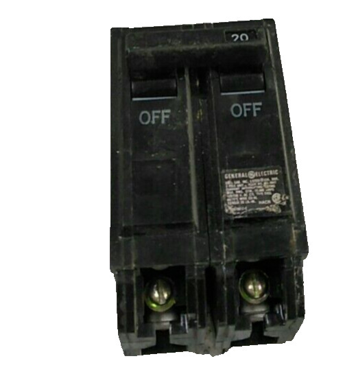 GE/BREAKER/THQL2120/20A/2P/ 120/240VAC/THQL/PLUG-IN/ GROVE/(b4c2)