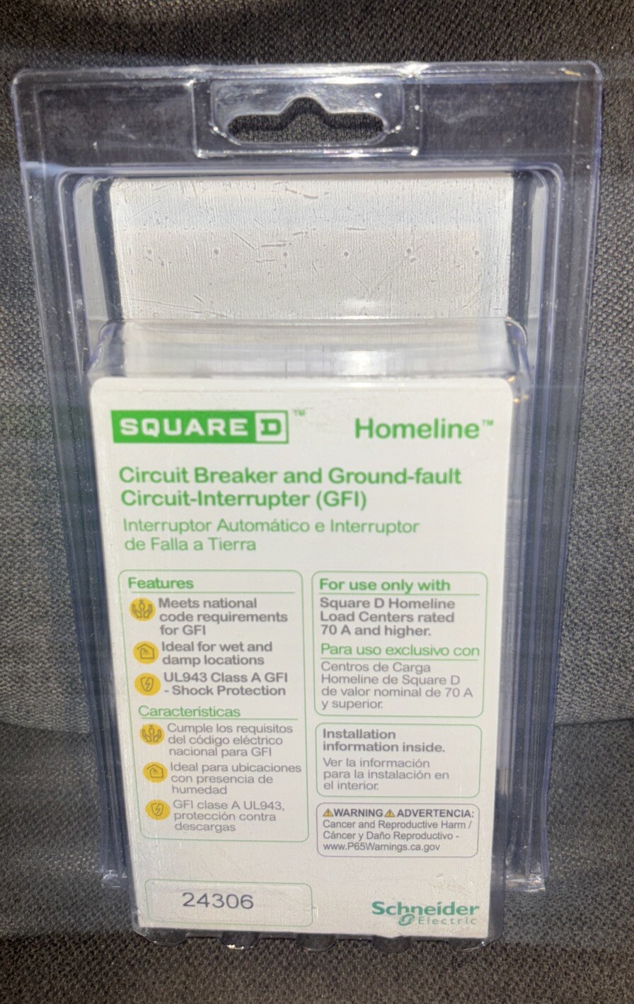 Square D Homeline 20-Amp 2-Pole GFCI Circuit Breaker 🔌Model#{HOM220GFIC}