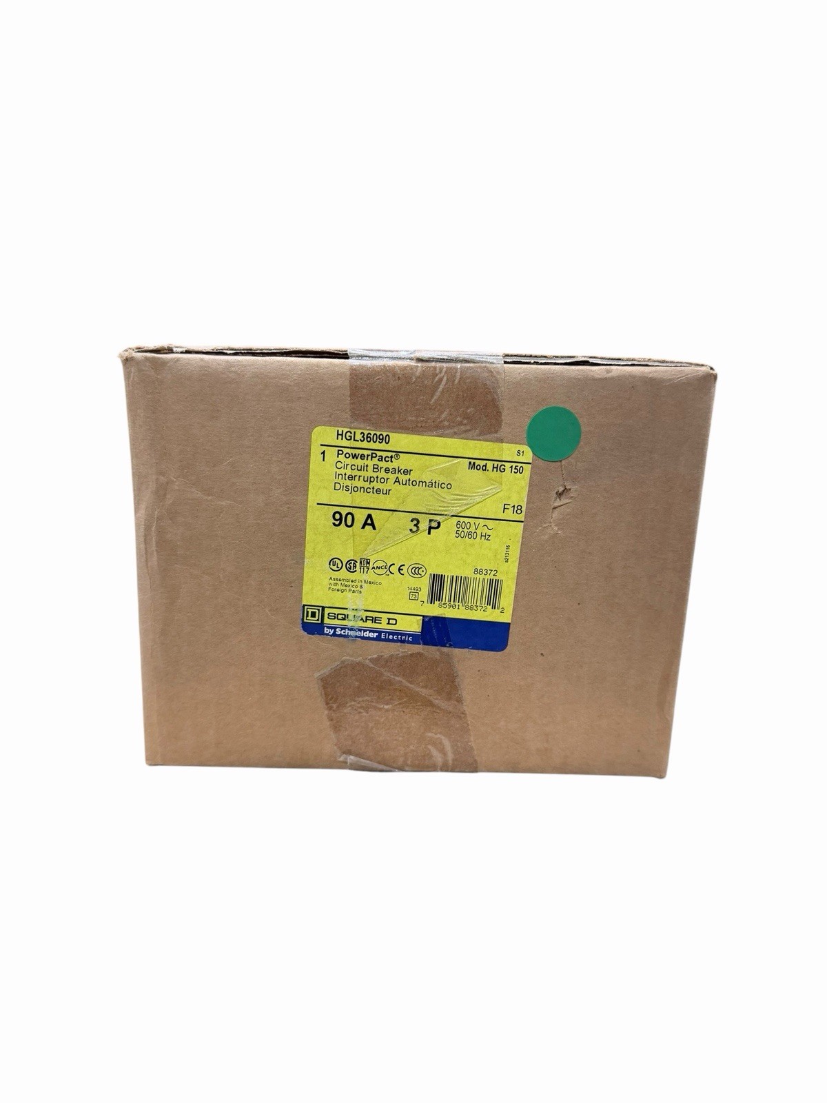 Square D HGL36090 90A 600V 3P