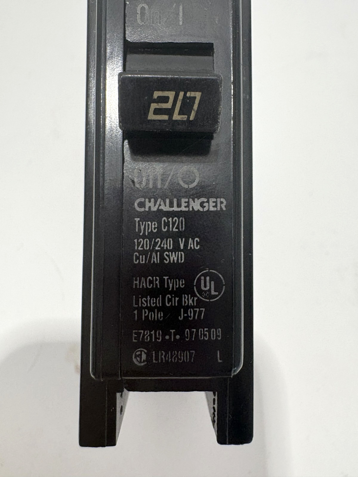 Challenger C120 1 Pole 15Amp 120/240 VAC Type HACR Circuit Breaker