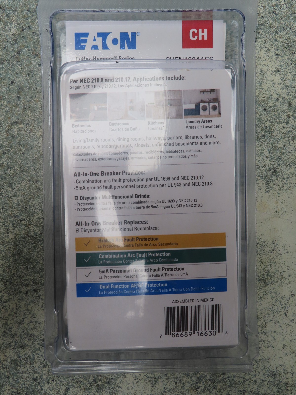 Eaton BRP120A1CS 20A Dual Function Circuit Breaker